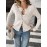 Elegant Women'S Cardigan - Long Sleeve, Round Neck, Button-Up with Eyelet Details, Solid Color, Perfect for Fall/Winter, Stylish Layering Piece, Stylish Layering Piece|Elegant Knitwear|Buttonup Closure
