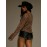 Sequined Hollow Mesh Round Neck Long Sleeve Women's Pullover, Sexy Loose Sheer Ladies Top, Versatile Nightclub Party Outfit
